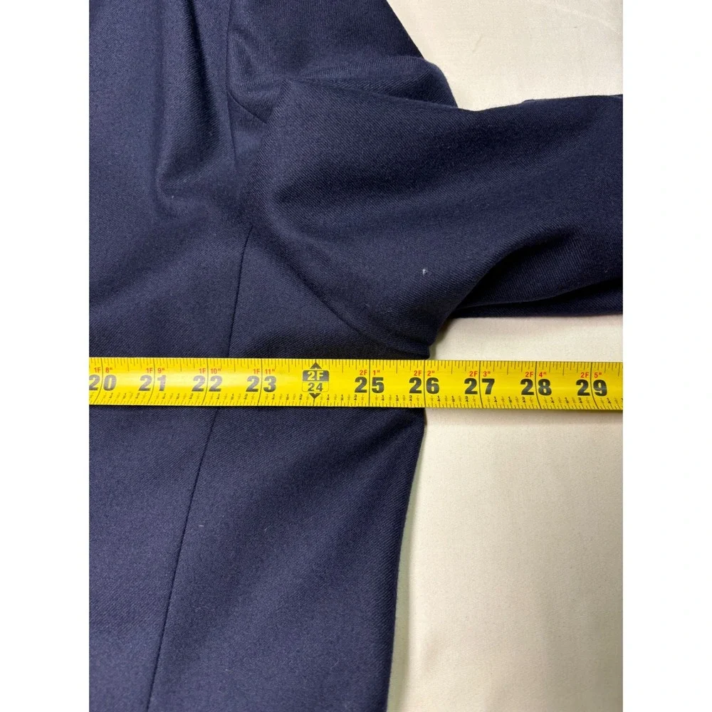 Alexandre London Navy Wool Blazer Gold‎ Buttons Personally Tailored Sylvester 52